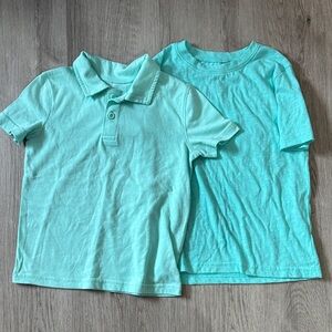 Jumping Beans Light teal/aqua Polo and Tee Set